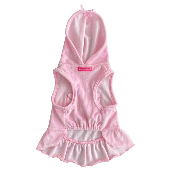 NEW Smoochie Pooch Velour Hoodie Dog Dress Pink Size S - Picture 3 of 9